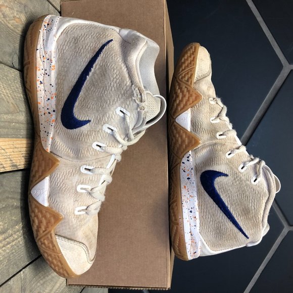 ~Used W/O Box! Nike Kyrie 4 GS Uncle Drew Beige Basketball Sneakers Size 6Y - Picture 2 of 6